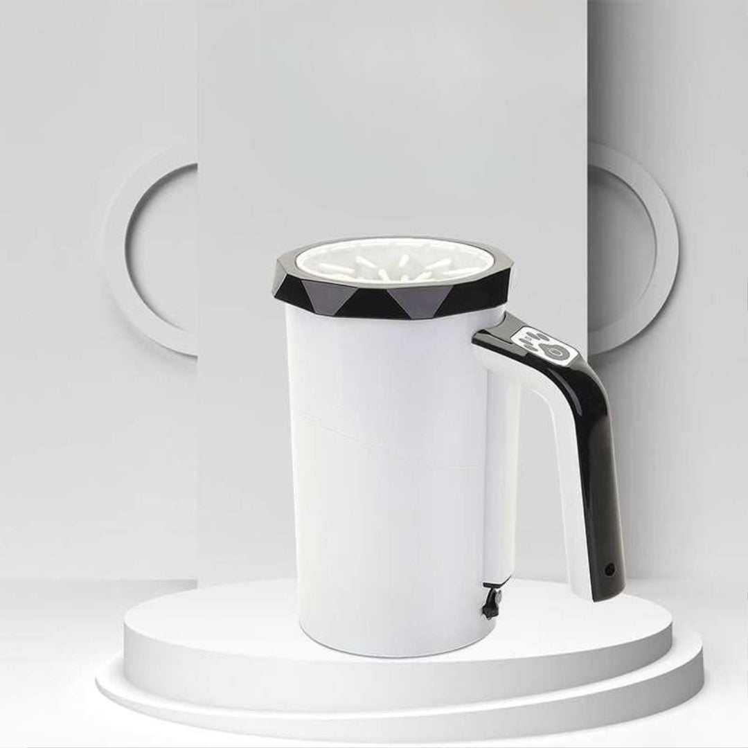 USB rechargeable pet automatic foot-washing cup with gentle silicone brushes for cleaning dog and cat paws